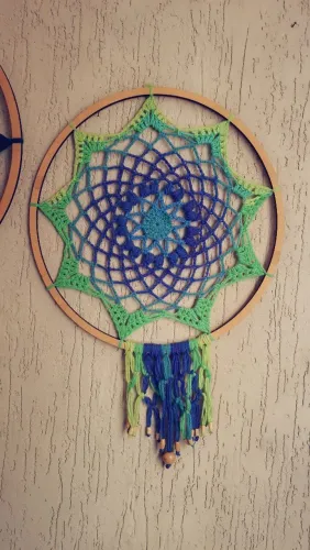 Mandala crochê feita à mão