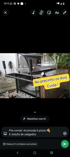 Forno pra pizza & estufa de salgados
