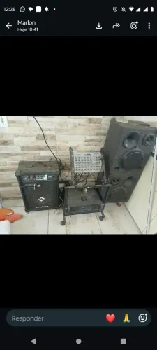 Aparelho de son com mesa Caixa de som amplificada ,Pronto prá sua festa.