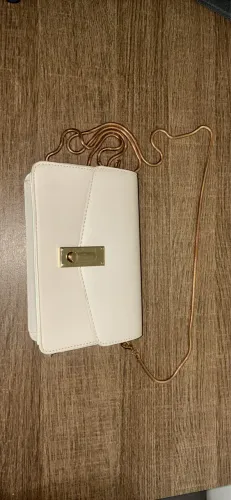Bolsa Riachuelo Crossbody de poliuretano alça longa - off - white