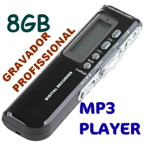 Gravador de Voz 8gb Profissional. Leia Todo o Anuncio!!!!