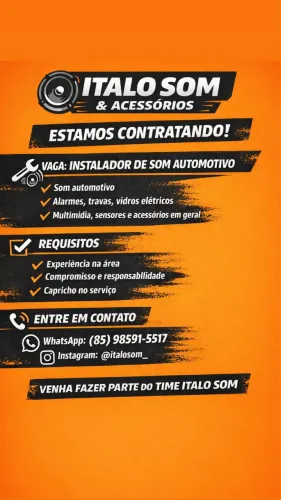 Contrato instalador de acessórios automotivos em Paracuru!
