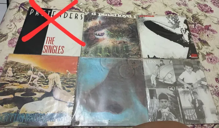 Lote Lp?s Led zeppelin, pink floyd e Titãs