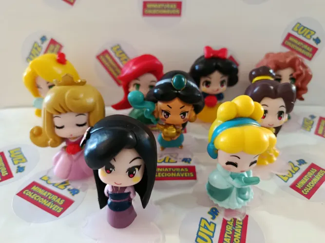 Princesinhas Disney -  lote com 9 unidades 
