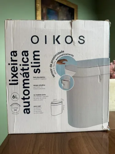 Lixeira automática slim OIKOS 6 litros