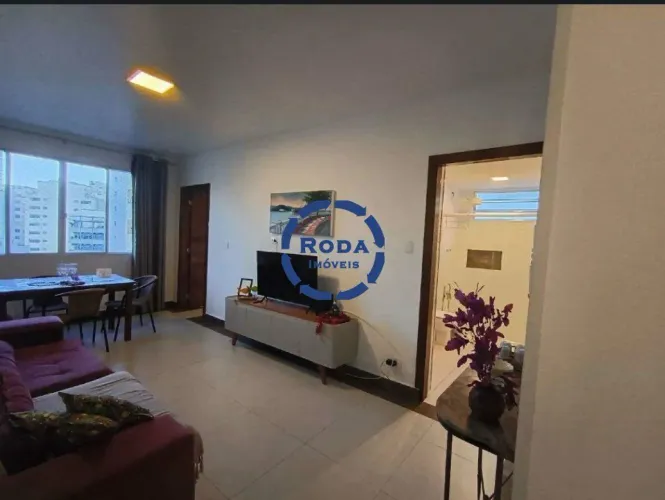 Apartamento 1 Dorm, mobiliado, 1 vaga no Boqueirão em Santos/SP