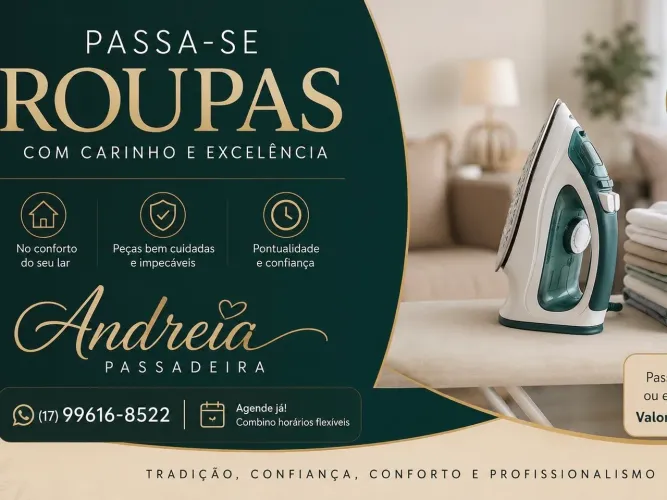 Passadeira em São José do Rio Preto | Atendimento em Casa ou Domicílio