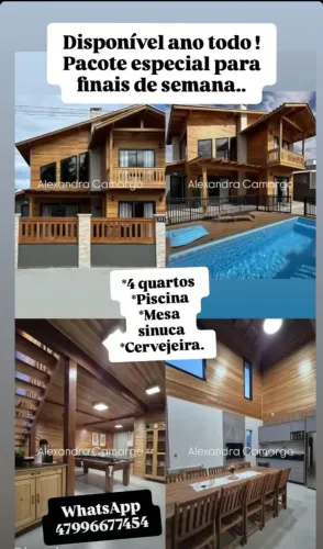 Casas com piscina!Temporada Bombinhas!