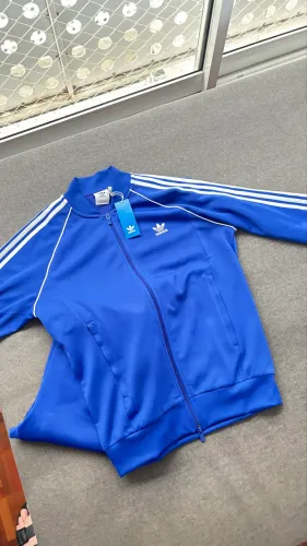 Jaqueta e calça adidas sst tamanho g cor azul