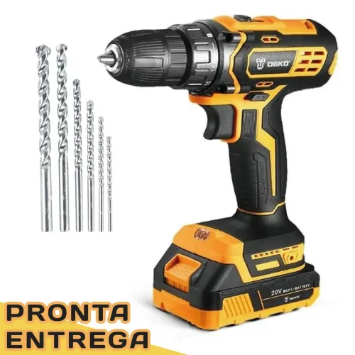 PARAFUSADEIRA DEKO 20V + KIT BROCAS