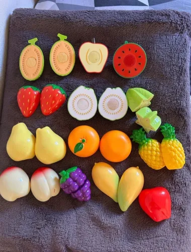 Conjunto de frutinhas de brinquedo faz de conta