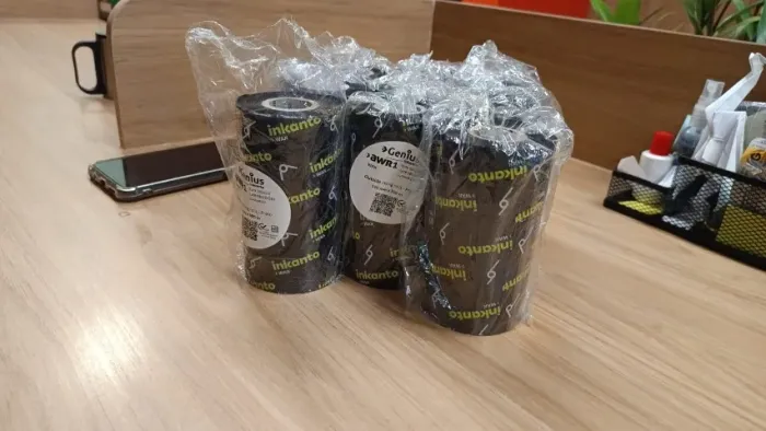 Rolos de Ribon, tinta impressora térmica
