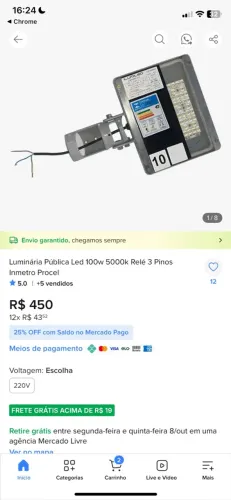 Lâmpadas de led tenho 10 unidades disponíveis