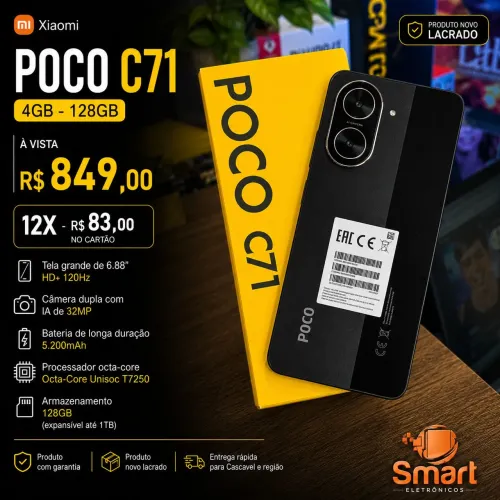 Xiaomi Poco C71 4GB - 128GB Pronta Entrega
