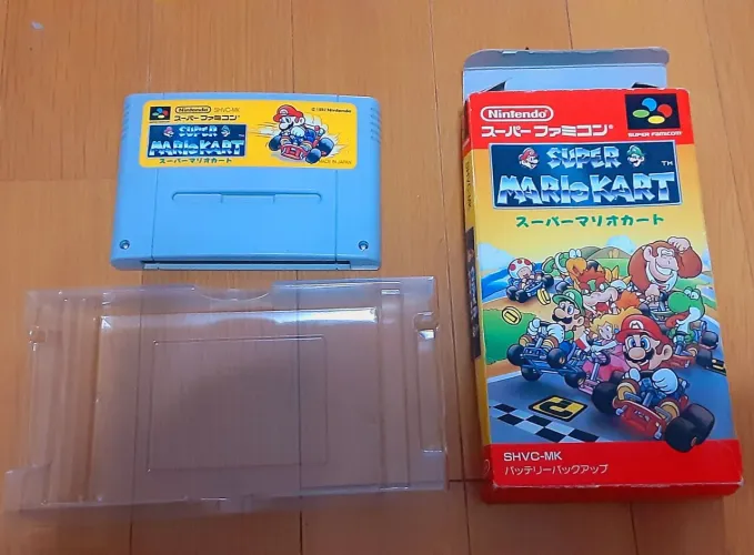 Fita jogo Mario Kart com caixa S.Nintendo 