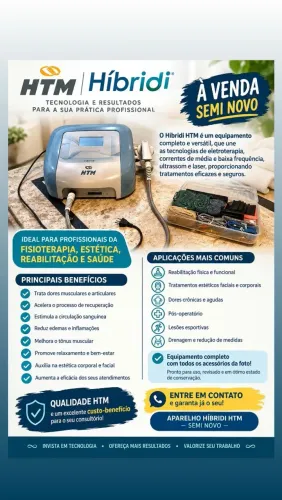 Aparelho Híbridi HTM Semi-Novo - Equipamento Profissional para Fisioterapia e Estética