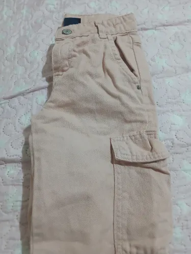 Calça cargo rosa infantil