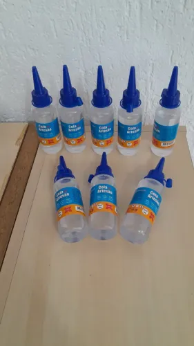 Cola artesão, silicone liquido 60ml - Kit com 08 unidades