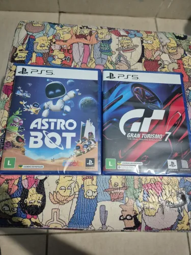 Jogo ps5 astro bot e gran turismo 7 mídia fisica lacrado