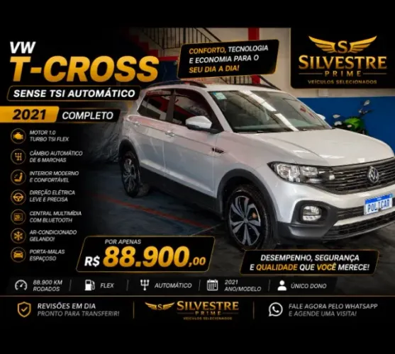 Volkswagen T-Cross Sense 1.0 TSI Flex 5P Aut. 2021
