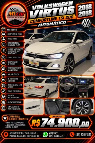 Volkswagen Virtus Comfort. 200 TSI 1.0 Flex 12V AUT 2018