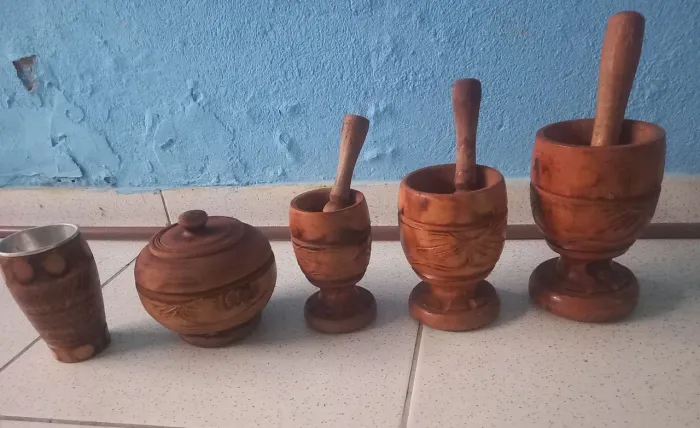Coleção de piloes artezanais