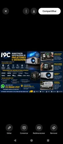 Manutenção conserto de projetores multimídia troca de lâmpada e reparo de fontes e placas