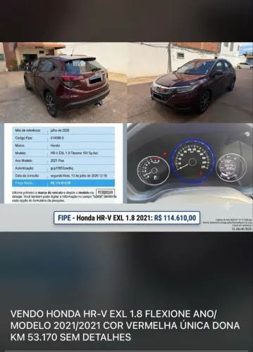 Honda HR-V EXL 1.8 Flexone 16V 5P Aut. 2021