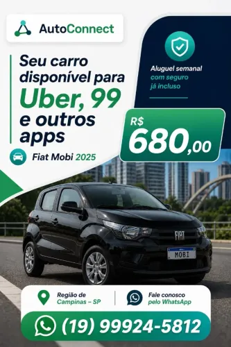Motorista por aplicativo - UBER e 99