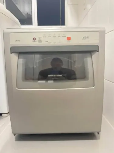 Lava-Louças Brastemp Prata com 08 Serviços, 05 Programas de Lavagem e Painel Blue Touch - 