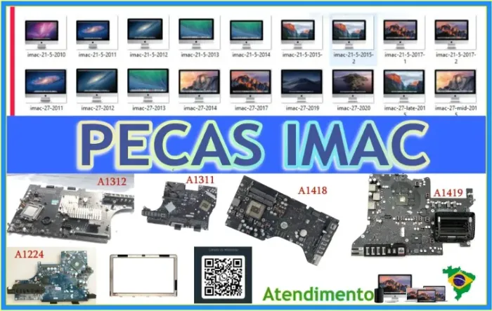 Computadores-Acessorios imac Apple 27" A1312, 21.5" A1311, 24" A1225, 20" A1224, 20" A1207