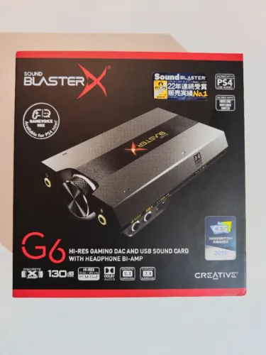 Dac Placa De Som Externa Usb Creative Sound Blaster X G6   PC-PS4-PS5 Seminovo