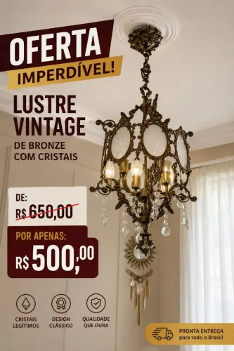 Lustre Vintage de Bronze