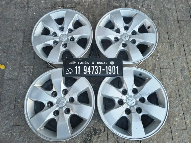 Jogo de rodas aro 16 6x139 Original Toyota Hilux Pickup SW4 Bandeirante 