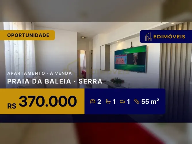 Apartamento 2 quartos na Praia da Baleia, ideal para quem busca tranquilidade