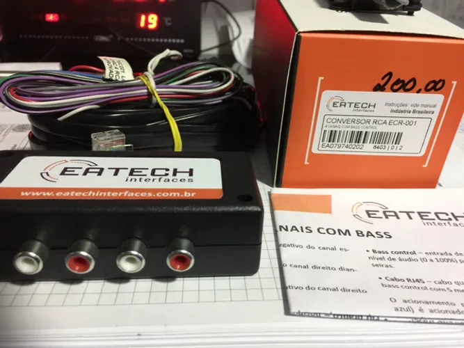 Conversor rca 4 canais com bass novo na embalagem