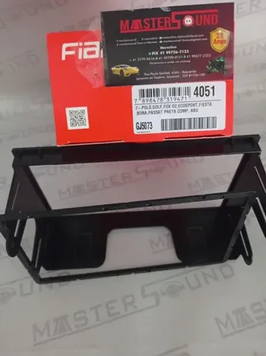 Moldura. 2 Din. Para: Polo/ Gol/ Fox/ G2. Ecosport/ Fiesta/ Bora/ Passat. Preta. Nova.