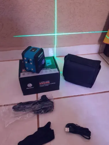 Nivel a laser verde completo 2 linhas