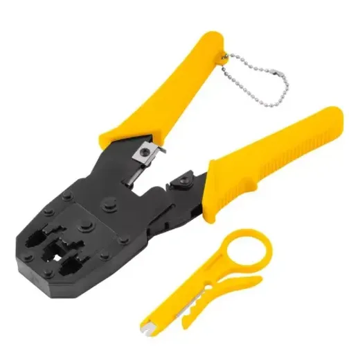 Alicate de Crimpar Bomder BOM-1703 + Decapador de Cabo de Rede