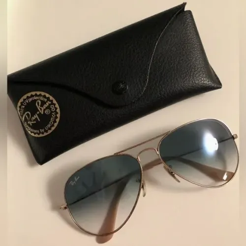 Óculos de Sol Ray-Ban Aviador azul degradê femenino