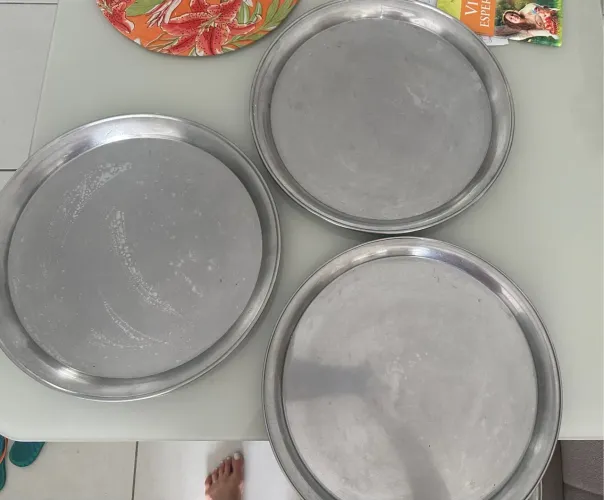 3 Bandejas de Alumínio - Ótimas para servir!