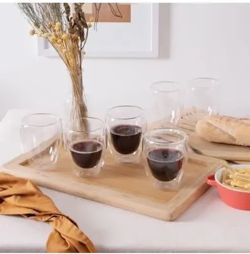 Novo - Conjunto de Copos Double 300 ml 6 peças - La Cuisine