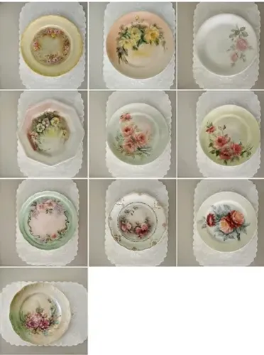 Pratos decorativos de porcelana