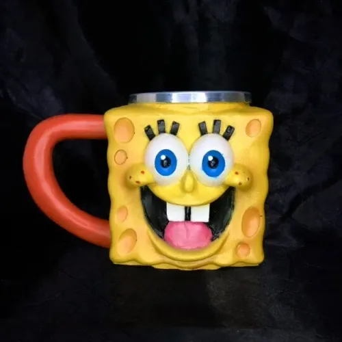Caneca 3D do Bob Esponja Desenho Animado Personalizada feita de Resina