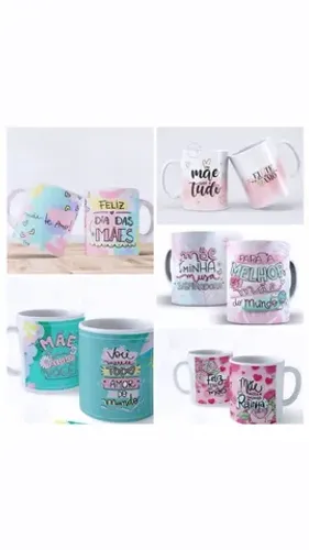 Caneca porcelana branca Para dia das Mães 