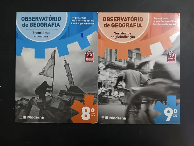 Livros observações de Geografia 8° e 9° ano