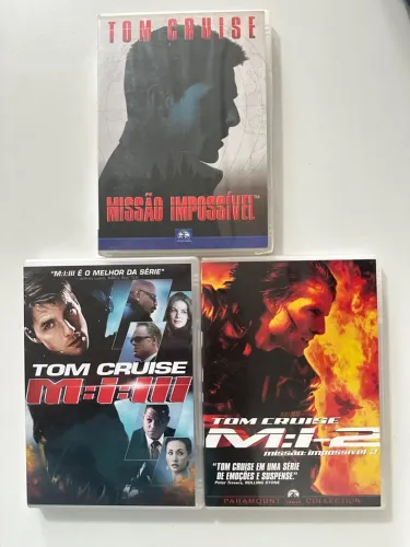 Coleção dvd missão impossível 1 2 3 com Tom Cruise