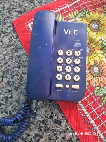 Telefone Fixo VEC Azul