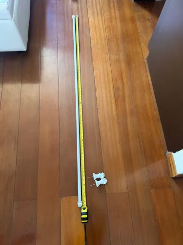 Varão de cortina branco com acessórios