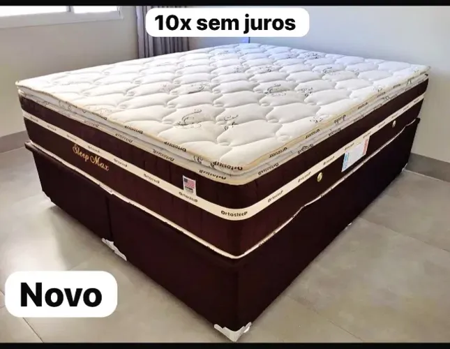 Cama box colchão e base gigante